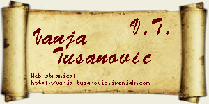 Vanja Tušanović vizit kartica